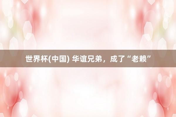 世界杯(中国) 华谊兄弟,成了“老赖”