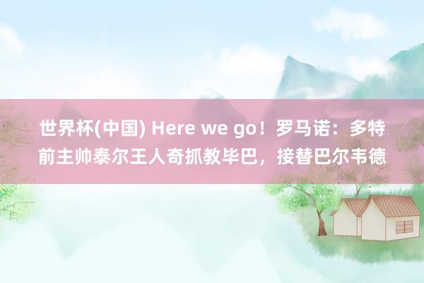 世界杯(中国) Here we go！罗马诺：多特前主帅泰尔王人奇抓教毕巴，接替巴尔韦德