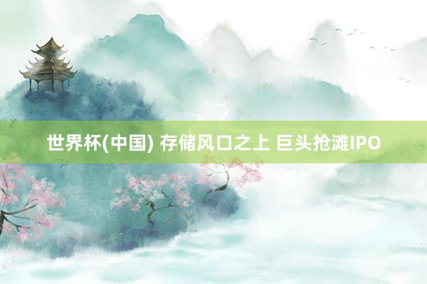 世界杯(中国) 存储风口之上 巨头抢滩IPO