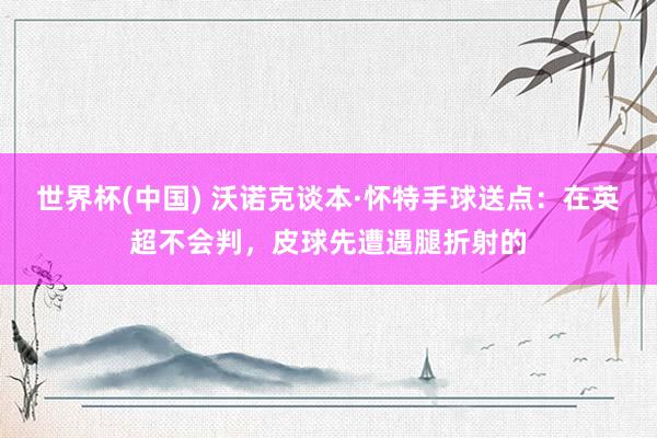 世界杯(中国) 沃诺克谈本·怀特手球送点:在英超不会判,皮球先遭遇腿折射的