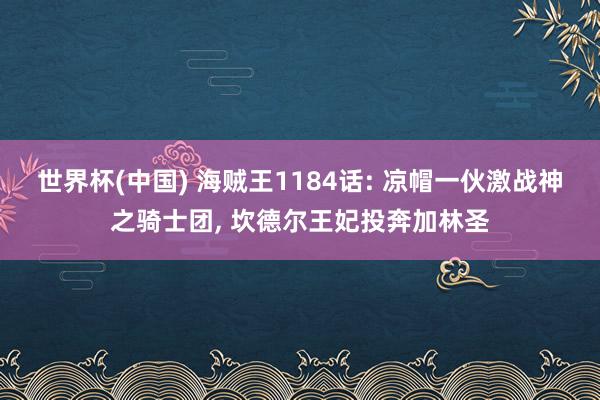 世界杯(中国) 海贼王1184话: 凉帽一伙激战神之骑士团， 坎德尔王妃投奔加林圣